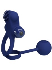 PRETTY LOVE REMINGTON DOBLE ANILLO VIBRADOR CON PLUG AZUL