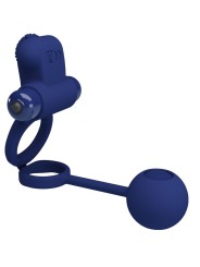 PRETTY LOVE REMINGTON DOBLE ANILLO VIBRADOR CON PLUG AZUL