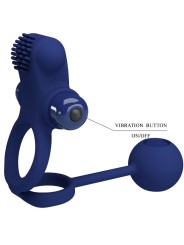 PRETTY LOVE REMINGTON DOBLE ANILLO VIBRADOR CON PLUG AZUL