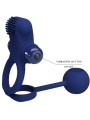 PRETTY LOVE REMINGTON DOBLE ANILLO VIBRADOR CON PLUG AZUL