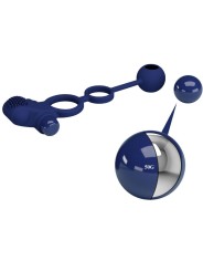 PRETTY LOVE REMINGTON DOBLE ANILLO VIBRADOR CON PLUG AZUL