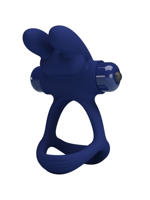 PRETTY LOVE FRANCISCO DOBLE ANILLO VIBRADOR RABBIT AZUL