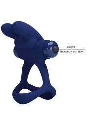 PRETTY LOVE FRANCISCO DOBLE ANILLO VIBRADOR RABBIT AZUL