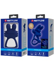 PRETTY LOVE FRANCISCO DOBLE ANILLO VIBRADOR RABBIT AZUL