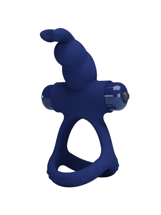PRETTY LOVE LUCHITO DOBLE ANILLO VIBRADOR RABBIT AZUL