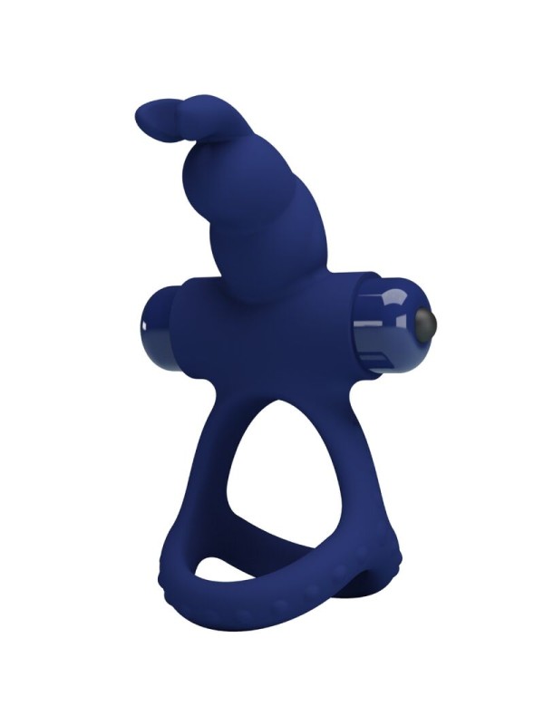 PRETTY LOVE LUCHITO DOBLE ANILLO VIBRADOR RABBIT AZUL