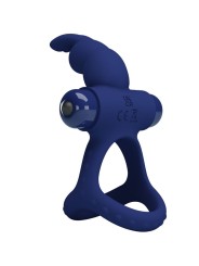 PRETTY LOVE LUCHITO DOBLE ANILLO VIBRADOR RABBIT AZUL