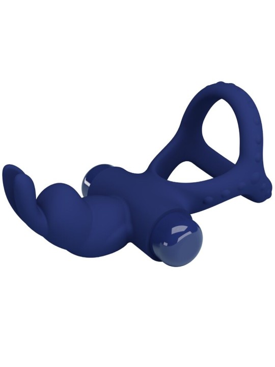 PRETTY LOVE LUCHITO DOBLE ANILLO VIBRADOR RABBIT AZUL