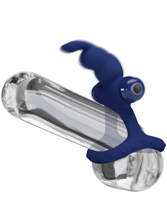 PRETTY LOVE LUCHITO DOBLE ANILLO VIBRADOR RABBIT AZUL