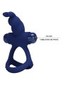 PRETTY LOVE LUCHITO DOBLE ANILLO VIBRADOR RABBIT AZUL