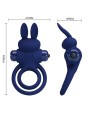 PRETTY LOVE DAREY DOBLE ANILLO VIBRADOR RABBIT AZUL