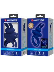 PRETTY LOVE DAREY DOBLE ANILLO VIBRADOR RABBIT AZUL