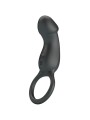 PRETTY LOVE TRAE ANILLO VIBRADOR CON ESTIMULADOR NEGRO