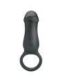 PRETTY LOVE TRAE ANILLO VIBRADOR CON ESTIMULADOR NEGRO