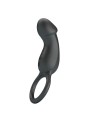 PRETTY LOVE TRAE ANILLO VIBRADOR CON ESTIMULADOR NEGRO