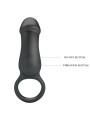 PRETTY LOVE TRAE ANILLO VIBRADOR CON ESTIMULADOR NEGRO