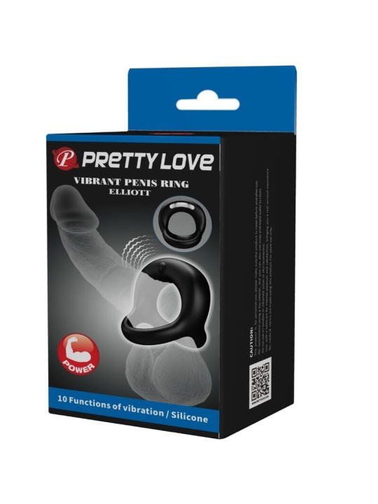 PRETTY LOVE ELLIOTT ANILLO VIBRADOR NEGRO