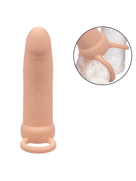 CALEXOTICS MAXX DOBLE PENETRADOR GRUESO 10 VIBRACIONES NATURAL