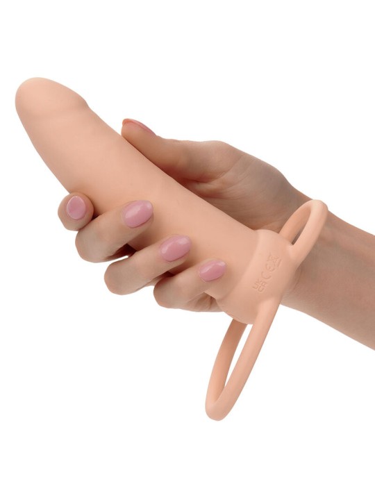 CALEXOTICS MAXX DOBLE PENETRADOR GRUESO 10 VIBRACIONES NATURAL