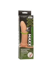 CALEXOTICS MAXX DOBLE PENETRADOR GRUESO 10 VIBRACIONES NATURAL