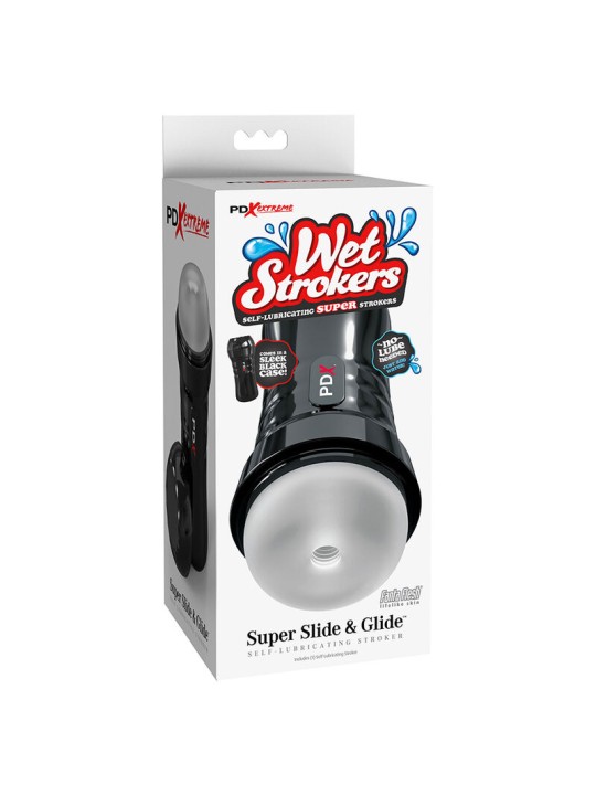 PDX EXTREME SLIDE GLIDE MASTURBADOR AUTOLUBRICANTE TRANSPARENTE