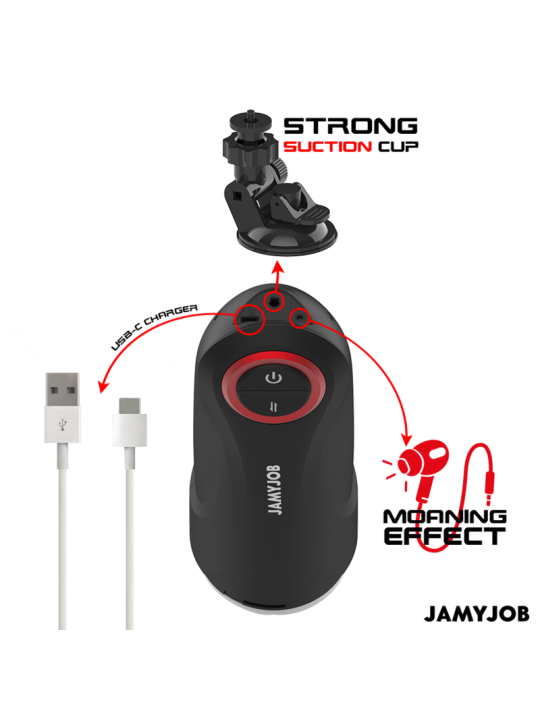 JAMYJOB GRAVITY MASTURBADOR VAGINA AUTOMATICO 5 MODOS DE EMPUJE Y EFECTO SONIDO