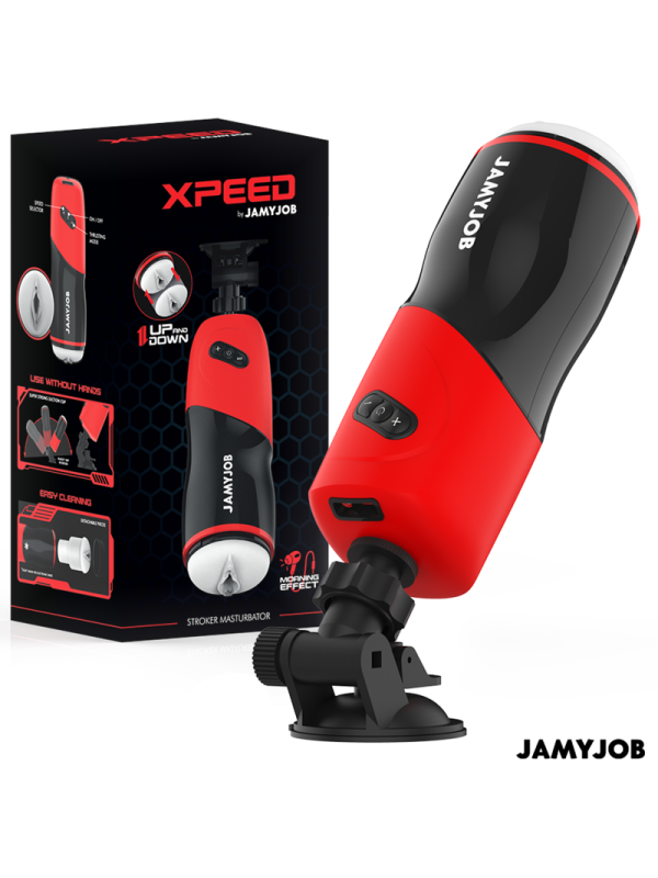 JAMYJOB XPEED MASTURBADOR VAGINA AUTOMATICO 5 MODOS DE EMPUJE Y EFECTO SONIDO