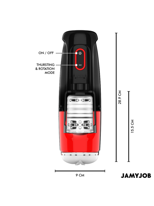 JAMYJOB STORM MASTURBADOR VAGINA AUTOMATICO 10 MODOS ROTACION Y EMPUJE