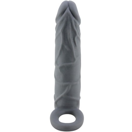 PRETTY LOVE FUNDA DE PENE DE PIEL REALISTICA GRIS OSCURO