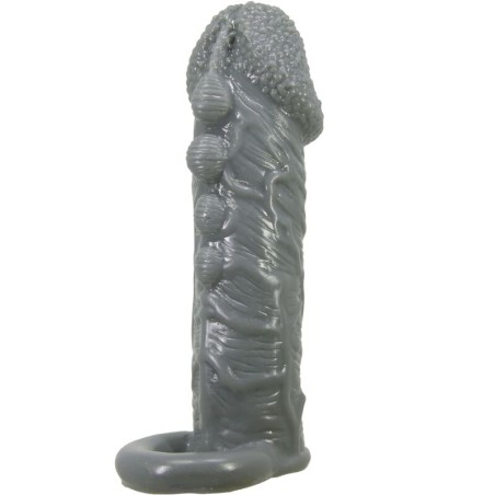 PRETTY LOVE FUNDA REALISTICA ALARGADORA Y RETARDANTE PARA PENE GRIS