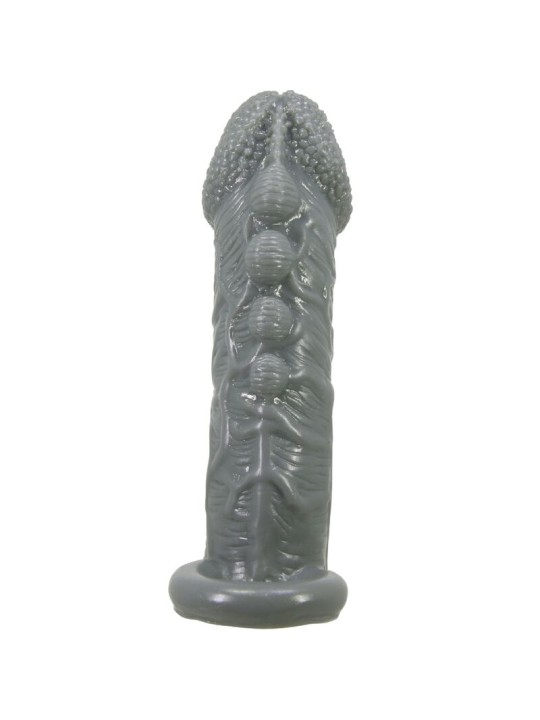 PRETTY LOVE FUNDA REALISTICA ALARGADORA Y RETARDANTE PARA PENE GRIS