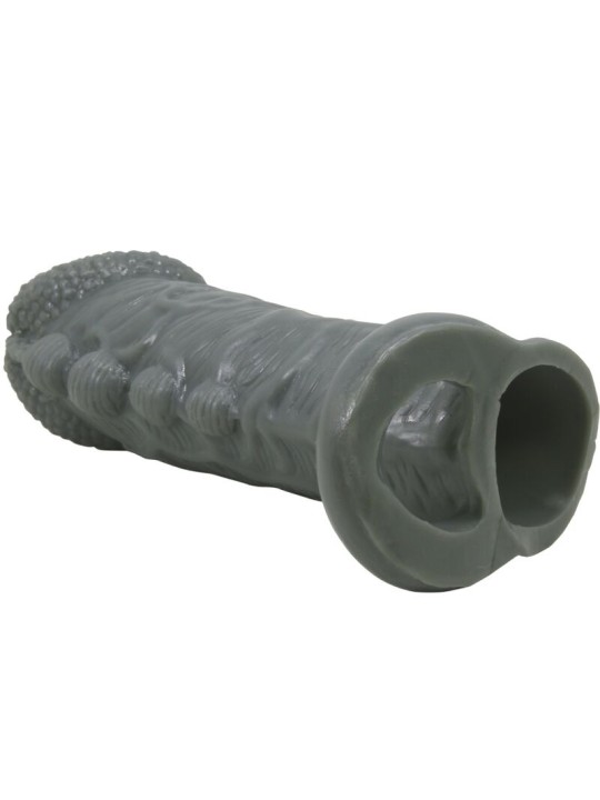 PRETTY LOVE FUNDA REALISTICA ALARGADORA Y RETARDANTE PARA PENE GRIS