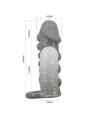 PRETTY LOVE FUNDA REALISTICA ALARGADORA Y RETARDANTE PARA PENE GRIS