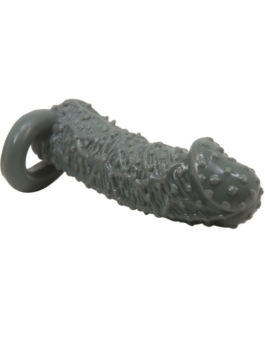 PRETTY LOVE FUNDA REALISTICA ALARGADORA Y RETARDANTE PARA PENE MODELO 2 GRIS