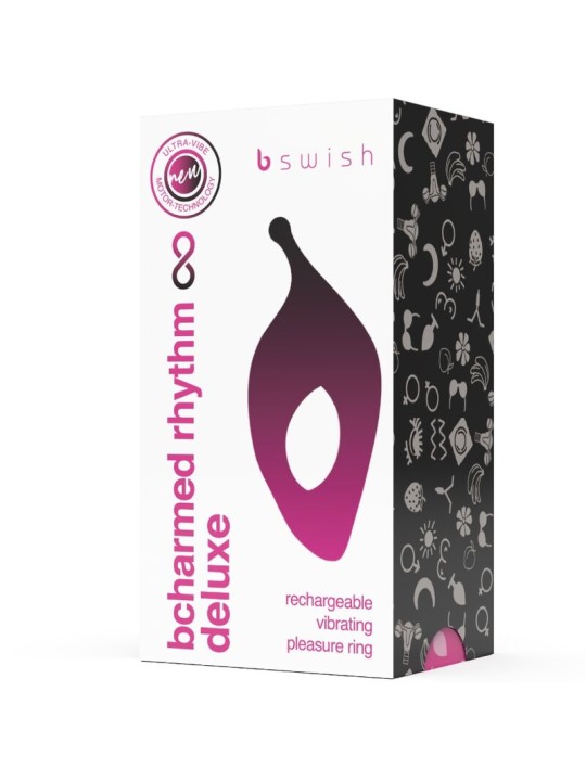 B SWISH BCHARMED RHYTHM INFINITE DELUXE ANILLO PARA PENE 15 VIBRACIONES NEGRO