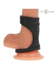 INTENSE THEO ANILLO DOBLE PARA PENE SILICONA NEGRO MODELO 3