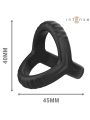 INTENSE CARSON ANILLO DOBLE PARA PENE SILICONA NEGRO MODELO 4