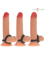 INTENSE CARSON ANILLO DOBLE PARA PENE SILICONA NEGRO MODELO 4