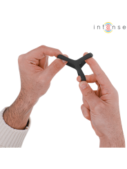 INTENSE CARSON ANILLO DOBLE PARA PENE SILICONA NEGRO MODELO 4