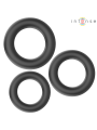 INTENSE HUGH 3 ANILLOS BASICOS PARA PENE SILICONA NEGRO