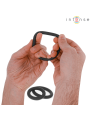 INTENSE HUGH 3 ANILLOS BASICOS PARA PENE SILICONA NEGRO