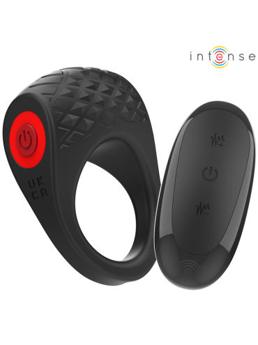 INTENSE CLOVER ANILLO VIBRADOR PENE 10 VIBRACIONES NEGRO