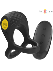 INTENSE ALEX ANILLO DOBLE VIBRADOR PENE 10 VIBRACIONES NEGRO