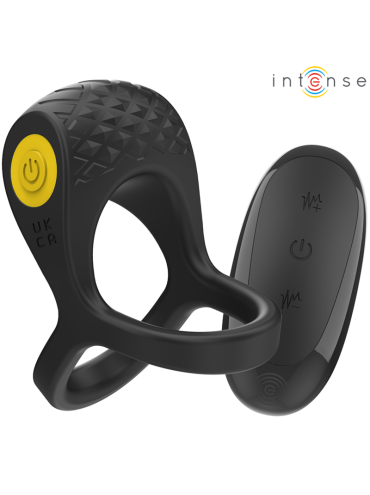 INTENSE ALEX ANILLO DOBLE VIBRADOR PENE 10 VIBRACIONES NEGRO