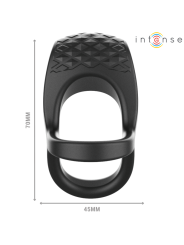 INTENSE ALEX ANILLO DOBLE VIBRADOR PENE 10 VIBRACIONES NEGRO