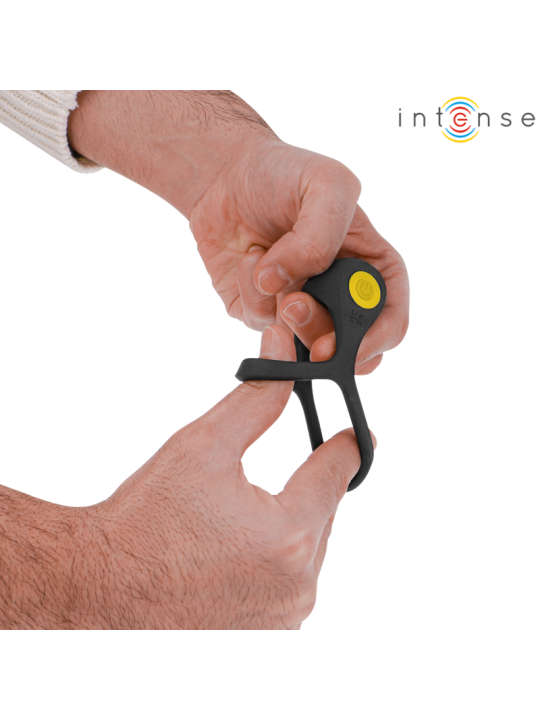 INTENSE ALEX ANILLO DOBLE VIBRADOR PENE 10 VIBRACIONES NEGRO