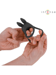 INTENSE SAM ANILLO DOBLE VIBRADOR PENE 10 VIBRACIONES NEGRO