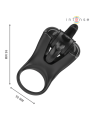 INTENSE MABEL ANILLO VIBRADOR 10 VIBRACIONES CON ESTIMULADOR DE CLITORIS NEGRO