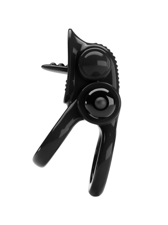 PRETTY LOVE PASSIONATE RING DOBLE ANILLO VIBRADOR ESTIMULADOR CLITORIS NEGRO