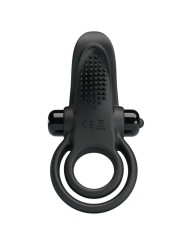 PRETTY LOVE DOBLE ANILLO VIBRADOR ESTIMULADOR CLITORIS 10 VIBRACIONES NEGRO